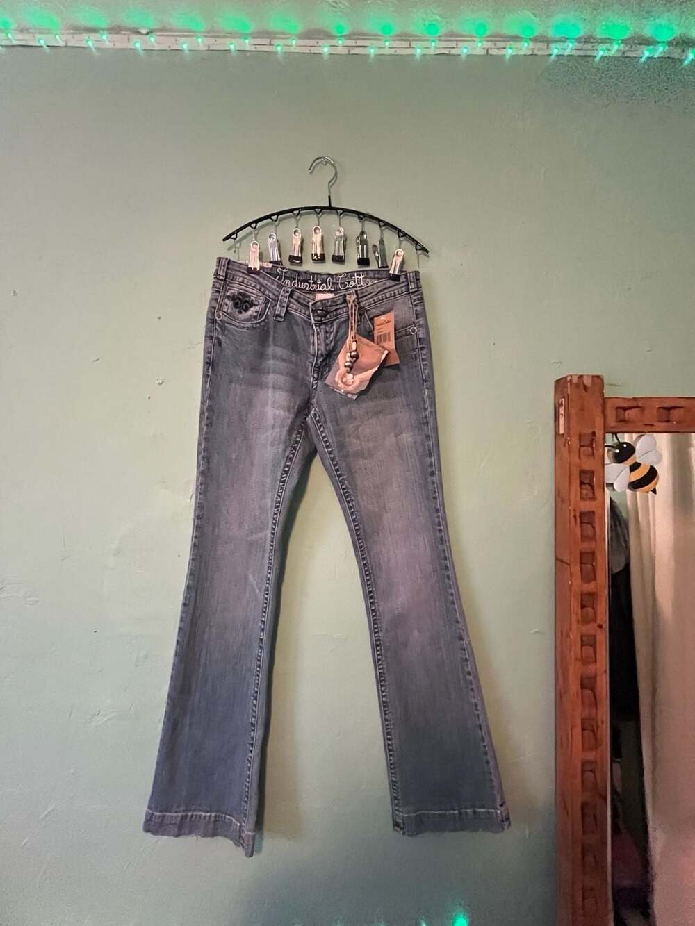 Industrial Cotton Flare Denim Jeans Size 7